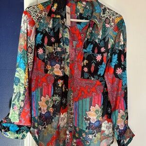 Anthropologie • Patchwork Polyester Shirt NWT